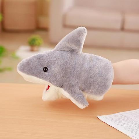 shark puppet, shark puppet plush animal hand puppet plush toy, Birthday children's parent-child interactive early education toys, Christmas, cute role-playing