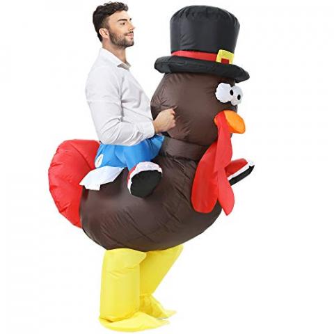 TOLOCO Inflatable Costume Adult, Inflatable Halloween Costumes for Men, Inflatable Turkey Costume for Adults, Blow up Costumes for Adults, Thanksgiving Costume