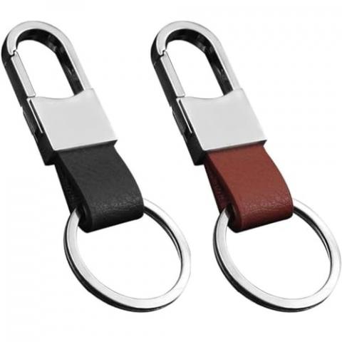 EXKOKORO Premium Soft Car Leather Keychain Key Holder, Key Organizer For Men Women(2-PACK)