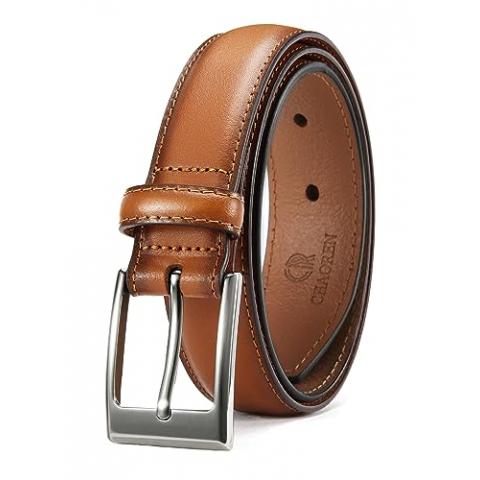 CHAOREN Mens Belts Leather - Brown Belt Men 1 1/8" Mens Dress Belt - Perfect Companion to Mens Shoes