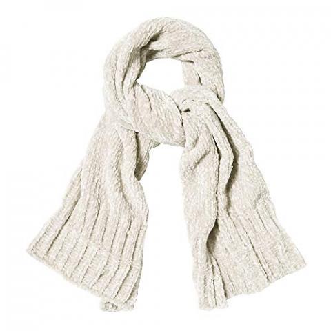 SOJOS Lightweight Ultra Soft Chenille Ribbed Thick Scarf Knit Shawl for Women for Fall Winter Shawl Wrap SC326 with Beige