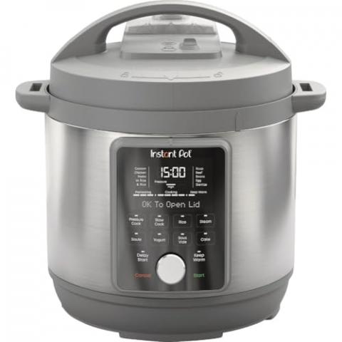 Instant Pot Duo Plus, 8-Quart Whisper Quiet 9-in-1 Electric Pressure Cooker, Slow Rice Cooker, Steamer, Sauté, Yogurt Maker, Warmer & Sterilizer, App With Over 800 Recipes, Stainless Steel