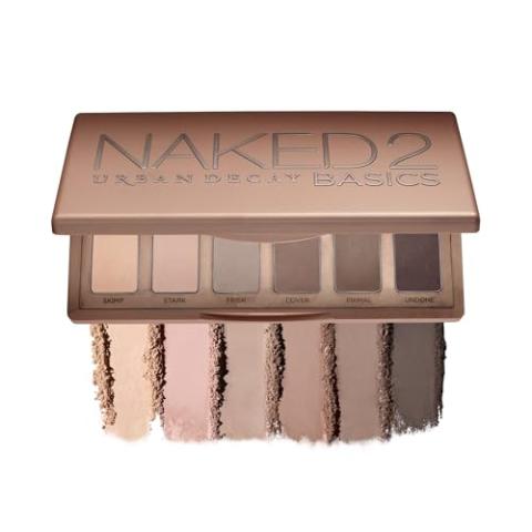 URBAN DECAY Naked 2 Basics Eyeshadow Palette, Velvety Matte Finish, 6 Nude Taupe & Brown Neutral Eye Shadows, Natural Everyday to Smokey Eye Makeup Looks, Travel Friendly Size, Vegan, Cruelty-free