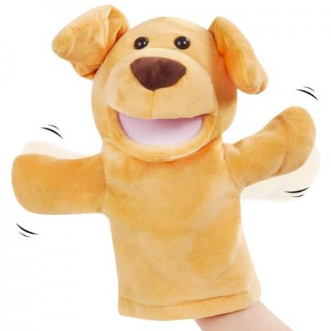 CozyWorld Dog Hand Puppet Puppy Muppets Plush Toys Show Developing Intelligence Gifts for Adults and Kids，10‘’