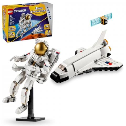 LEGO Creator Space Play Pack, 6 Adventurous Build Options in 1 Box Such as 2 Astronauts, a Space Dog, Viper Jet, Space Shuttle and Spaceship, a Great Gift for Space Lovers Ages 9 and Up, 66791