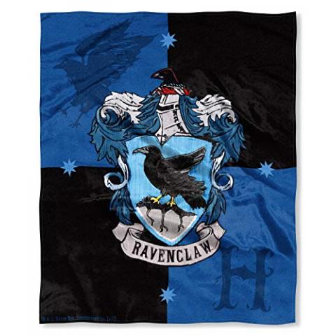 Harry Potter Ravenclaw House Crest Silk Touch Throw 50" x 60"- Ravenclaw