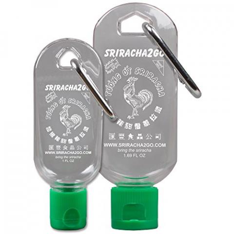 Sriracha2Go Sriracha Mini Keychain Combo Pack - 1.69oz Original and 1oz Mini-S2G (Shipped Empty)