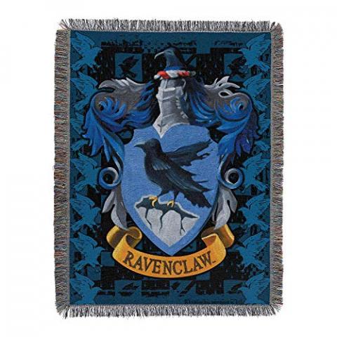 Northwest Harry Potter Woven Tapestry Throw Blanket, 48" x 60", Ravenclaw Crest