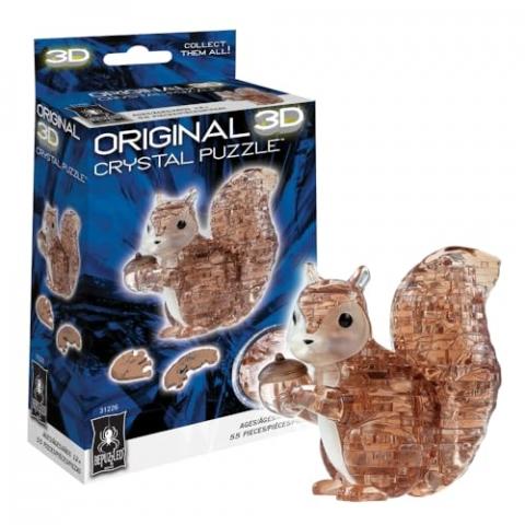 BePuzzled | Squirrel Original 3D Crystal Puzzle, Ages 12 and Up