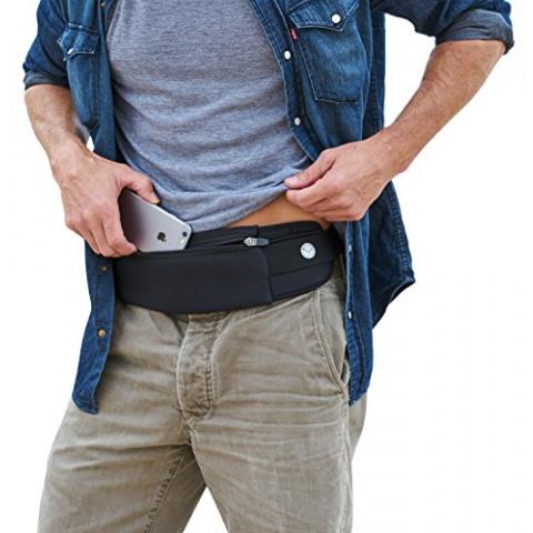 The Belt of Orion Survival Gear Travel Running Belt Waist Fanny Pack Hands Free Way to Carry Sanitizer, Face Mask, Phone, Passport, Keys, ID, Money & Everyday Essentials (Travel 9"x4")