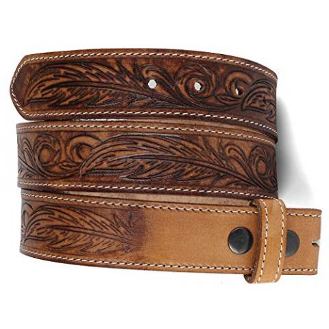 F&L CLASSIC Western Belt without buckle for men – Full Grain Leather Cowboy Belts for jeans - One Piece Leather strap belt, USA,2022-06, size 46