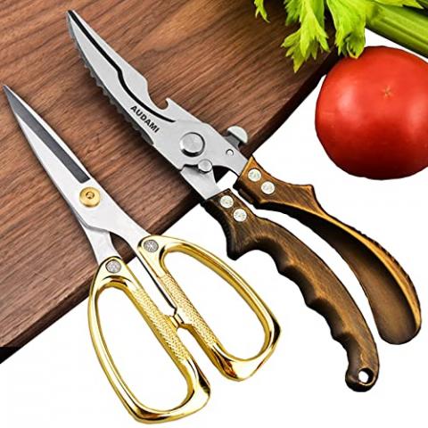 Premium Kitchen Shears Heavy Duty Kitchen Scissors Set 2-Pack,Poultry Shears Heavy Duty Professional,Meat Scissors Heavy Duty Food Scissors,Utility Scissors Bone Shears Cooking Scissors for Kitchen