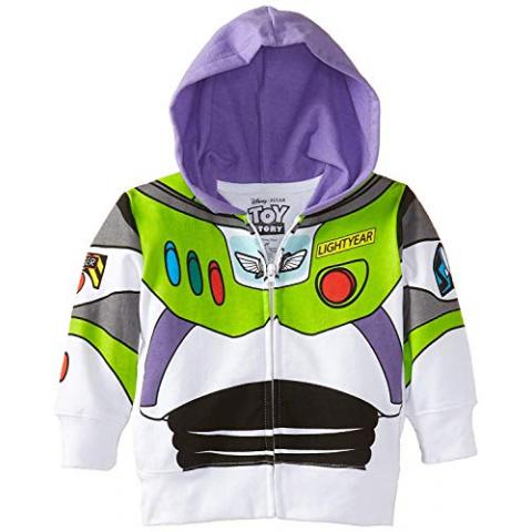 Disney boys Buzz Lightyear Toy Story fashion hoodies, White, 3T US