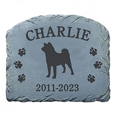 Let's Make Memories Personalized Dog Memorial - Pet Memorial Stone - Sympathy - Resin Garden Stone - 60+ Dog Breeds