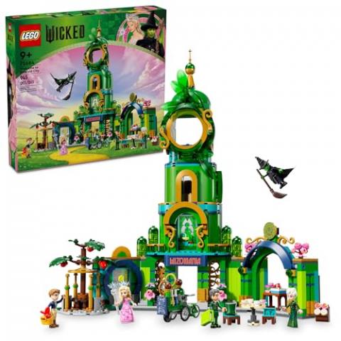 LEGO Wicked Welcome to Emerald City Collectible Toy, Dollhouse Playset with Glinda and Elphaba Mini Dolls, Halloween Toy Gift for Girls and Boys Ages 9 and Up or Any Fan of The Iconic Movie, 75684