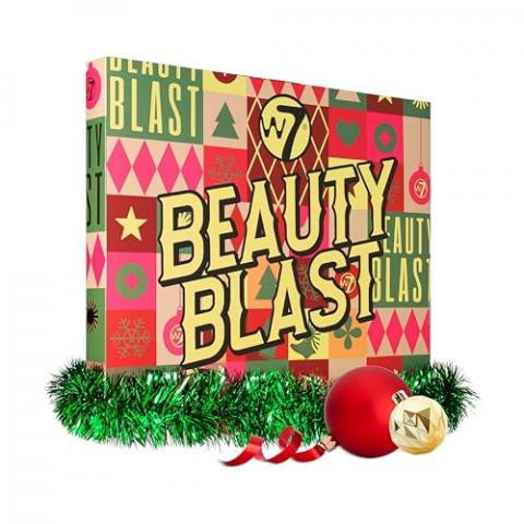 W7 Beauty Blast Advent Calendar 2024-24 Individually Boxed, Makeup & Cosmetic Surprises For Christmas - Cruelty Free, Holiday Gifting