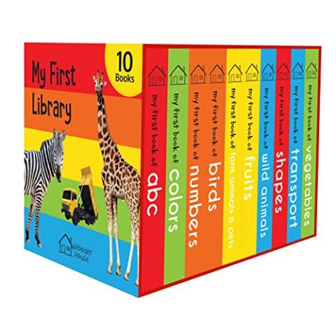 My First Library: Boxset of 10 Board Books for Kids