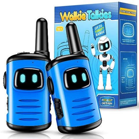 Kids Walkie Talkies Toys for Boys: comedyfun Mini Robots Walkies Talkies 2 Pack Halloween Christmas Birthday Gifts for 3 4 5 6-8 Year Old Boys Toys for 4 5 6 7 8-10 Year Old Camping Outdoor Games