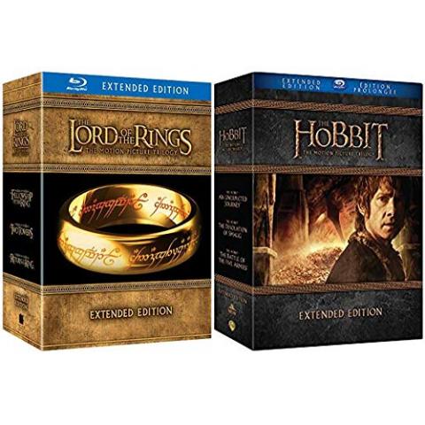 The Lord of the Rings + The Hobbit: Complete Movie Trilogy Series Blu-ray Collection - Extended Edition (With Over 50 Hours of Additional Bonus Content)