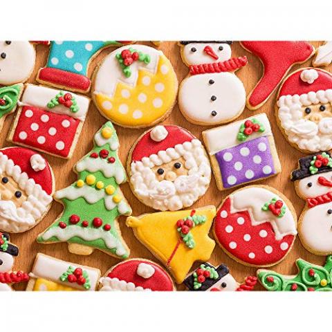 Christmas Puzzles 300 Pieces for Adults Large Pieces Cookies Jigsaw Puzzle for Kids 300 Sweets Christmas Puzzles for Family (Christmas Cookies)