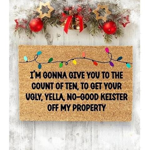 Home Alone Doormat | Christmas Doormat | Funny Doormat | Winter Doormat | Christmas Front Porch Decor | Decoration Floor Front Door Mat, 16x24 Inch