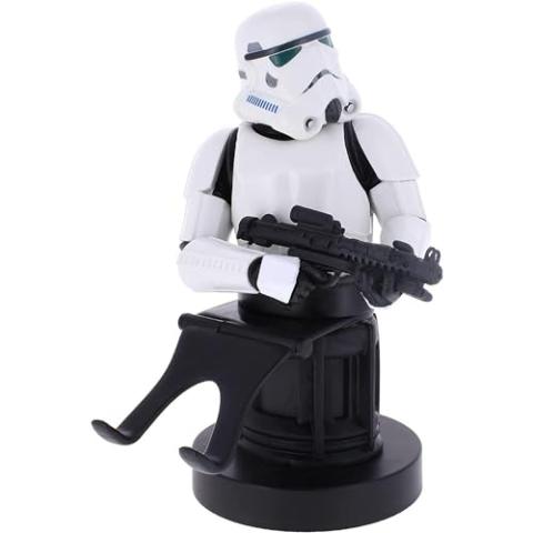 Exquisite Gaming: The Mandalorian: Imperial Stormtrooper -Star Wars Mobile Phone & Gaming Controller Holder, Device Stand, Cable Guys, Licensed Figure