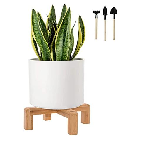 ARTORA Small Wood Plant Stand, Mid Century Modern Succulents Plant Pot Holder Decorative Planter Stand for Small Indoor Plants (Natural)