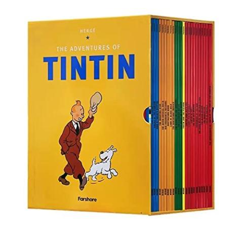 The Adventure of Tintin Collection Book Box Set All Original 23 Full Sized Titles Box Set