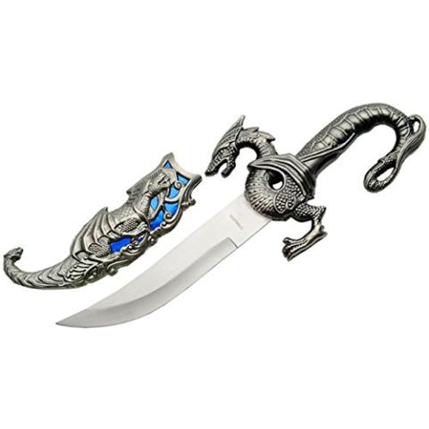 VIP Home Essentials 10" Novelty Fantasy Dragon Dagger Blade Knife Sword - Deep Blue