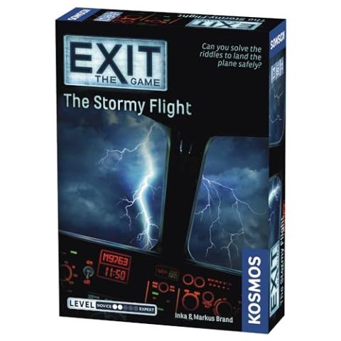 EXIT: The Stormy Flight | Escape Room Game in a Box| EXIT: The Game – A Kosmos Game | Family – Friendly, Card-Based at-Home Escape Room Experience for 1 to 4 Players, Ages 12+