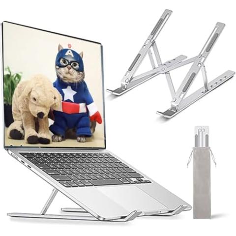 FORCHN Portable Laptop Stand for Acer Switch Alpha 12 Laptop, Ergonomic 6-Levels Angles Adjustable Computer Stand, ABS Laptop Riser Holder Compatible