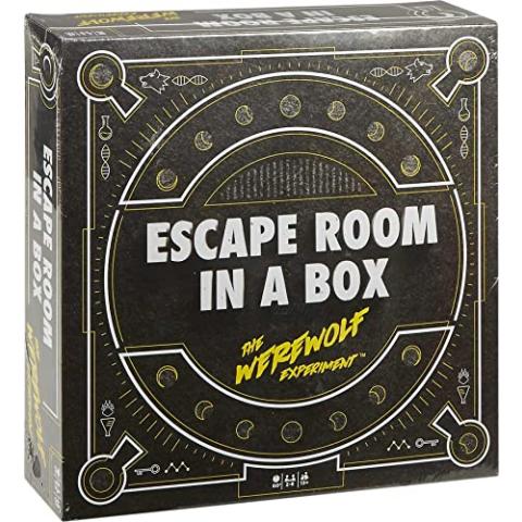 Mattel Games Escape Room in a Box Game The Werewolf Experiment, Mystery with Physical Puzzles, Paper Puzzles & Real Locks (Amazon Exclusive)