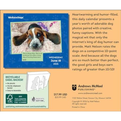 WeRateDogs 2025 Day-to-Day Calendar