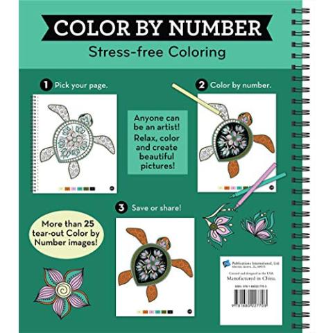 Brain Games - Color by Number: Stress-Free Coloring (Green)