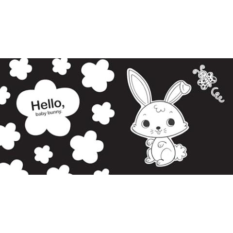 Hello, Baby Animals: A Black-and-White Board Book for Babies That Helps Visual Development (High-Contrast Books)