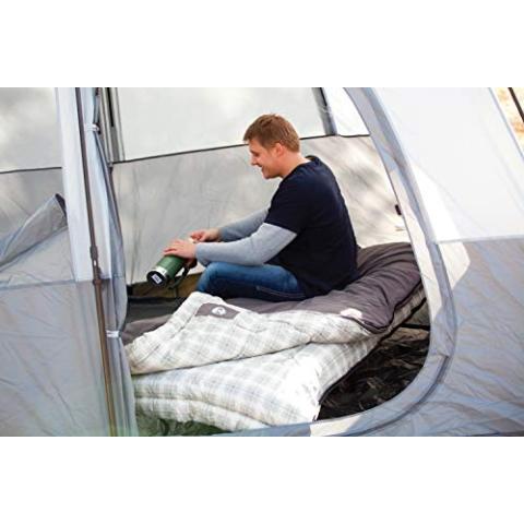 Coleman Heritage Big & Tall Cold-Weather Sleeping Bag, 10°F Camping Sleeping Bag for Adults, Comfortable & Warm Flannel Sleeping Bag for Camping and Outdoor Use, Fits Adults up to 6ft 7in Tall