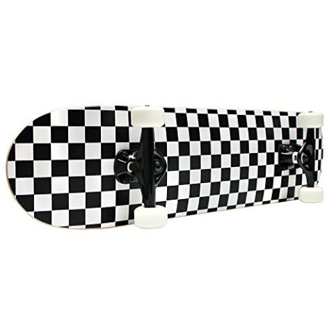 KPC Pro Skateboard Complete, Black and White Checker