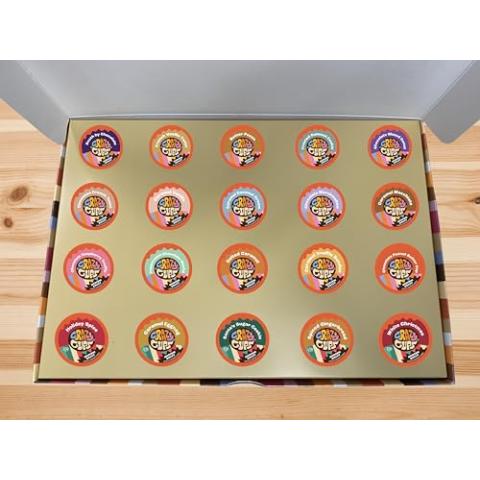 Crazy Cups Coffee Gifts, Flavored Coffee Gift Box for Keurig K Cup Machines, Deluxe Holiday Coffee Sampler, 20 Count