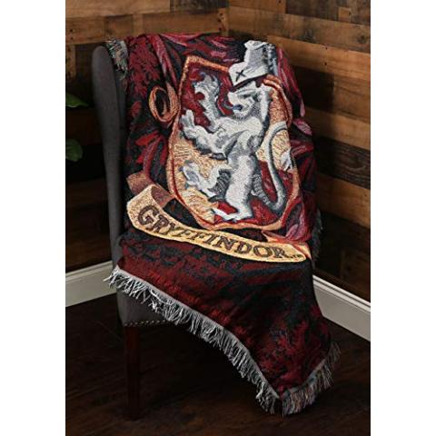 Northwest Harry Potter Woven Tapestry Throw Blanket, 48" x 60", Gryffindor Shield