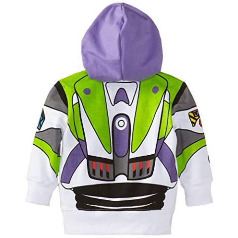 Disney boys Buzz Lightyear Toy Story fashion hoodies, White, 3T US