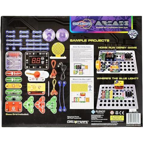 Snap Circuits “Arcade”, Electronics Exploration Kit, Stem Activities for Ages 8+, Full Color Project Manual (SCA-200)