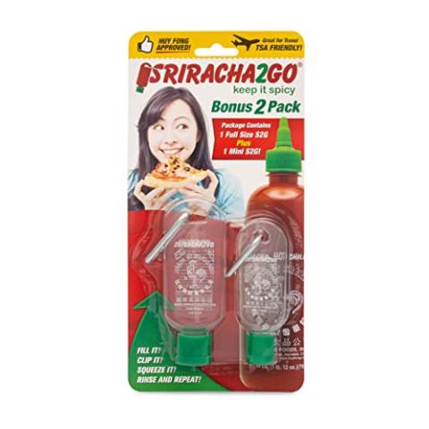 Sriracha2Go Sriracha Mini Keychain Combo Pack - 1.69oz Original and 1oz Mini-S2G (Shipped Empty)