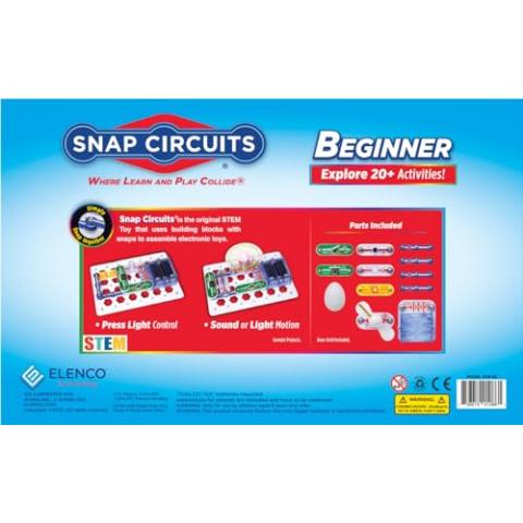 Snap Circuits Beginner, Electronics Exploration Kit, Stem Kit for Ages 5-9 (SCB-20)