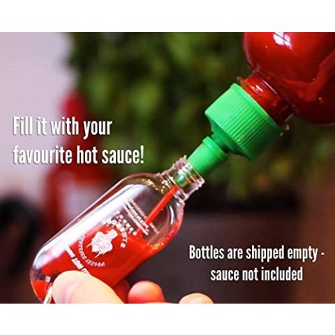 Pocket Sriracha Mini Sriracha Hot Sauce Bottle Keyring 3 PACK Bring Hot Sauce with you Everywhere - Great Chilli Sauce Gift (Shipped Empty)