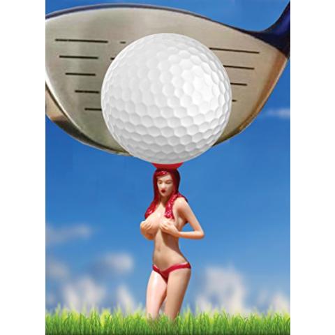 O'RINN GOLF Perky Tees Funny Golf Gifts for Men Golfers - 6 Pack 3" Ms. Perky Redhead Pin Up Girl Funny Golf Tees for Men | Funny Gifts for Men at Christmas, Groomsman or White Elephant Gifts