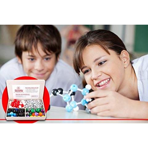 Old Nobby Organic Chemistry Model Kit (239 pc) - Molecular Models Kit with Atoms, Bonds, Instructions - Molecular Model Kit Organic Chemistry, Molecule Kit, STEM Science Kits for Kids, Chemistry Set
