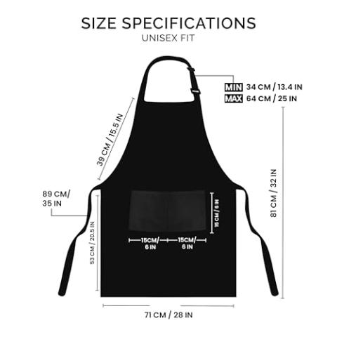 Utopia Kitchen 2 Pack Bib Apron, Adjustable with 2 Pockets, Water and Oil Resistant, Cooking Kitchen Chef Apron for Women Men