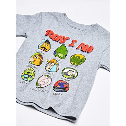 Disney baby boys Toy Story Short Sleeve T-shirt T Shirt, Heather Grey, 3T US