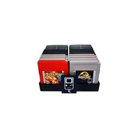 Collector Craft, Black, Gameboy Compatible Game Organizer, Holds 20 Games, Cartridge Holder, Retro Video Game Collection, Clutter Reducing, Works with Nintendo Gameboy Gameboy Advance, Gameboy Color