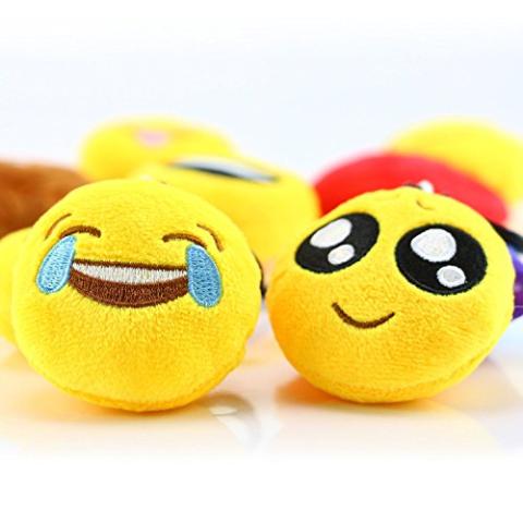 Dreampark Emoticon Keychain Mini Cute Plush Pillows, Party Favors for Kids Valentine's Day Gifts / Birthday Party Supplies, Emoticon Gifts Toys Carnival Prizes for Kids (64 Pack)